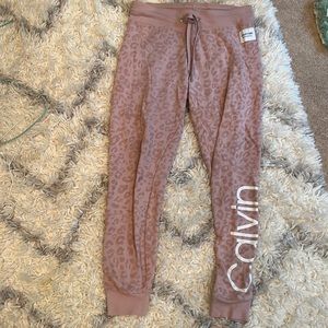 Calvin Klein pink cheetah joggers